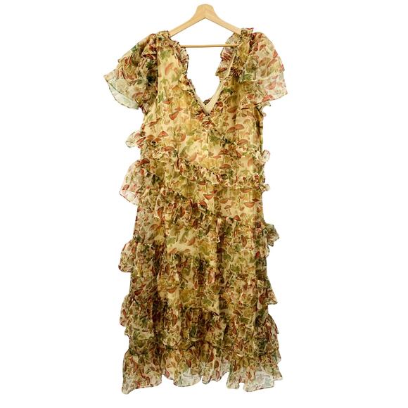 Selkie 2X The Elfin mushroom Ruffle Maxi Dress - Picture 3 of 10